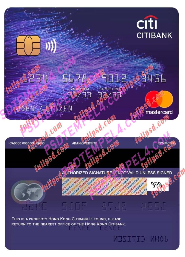 hong kong citibank Mastercard PSD