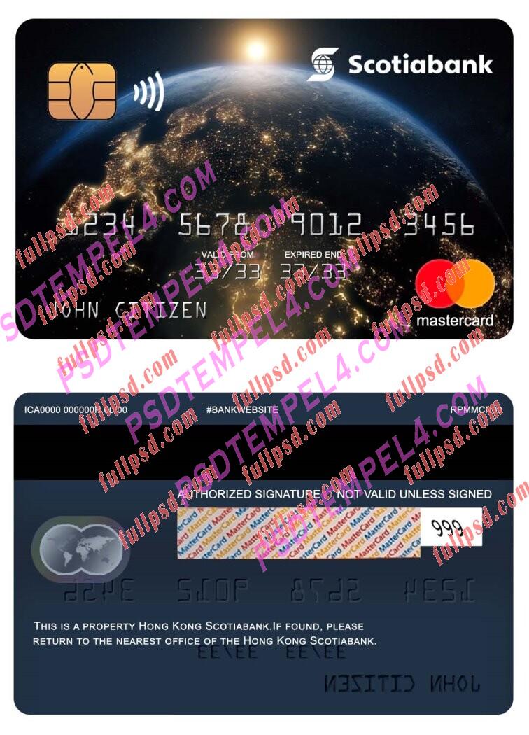 hong kong scotiabank Mastercard PSD