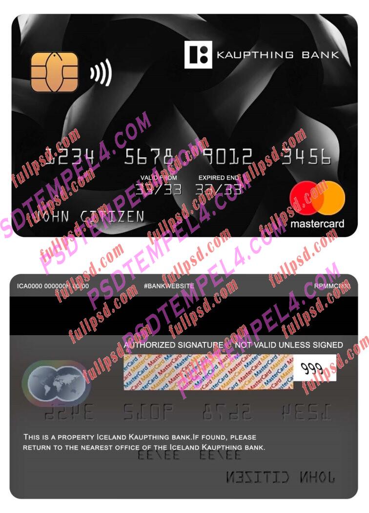 iceland kaupthing Mastercard PSD