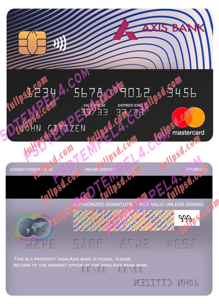 india axis bank Mastercard PSD