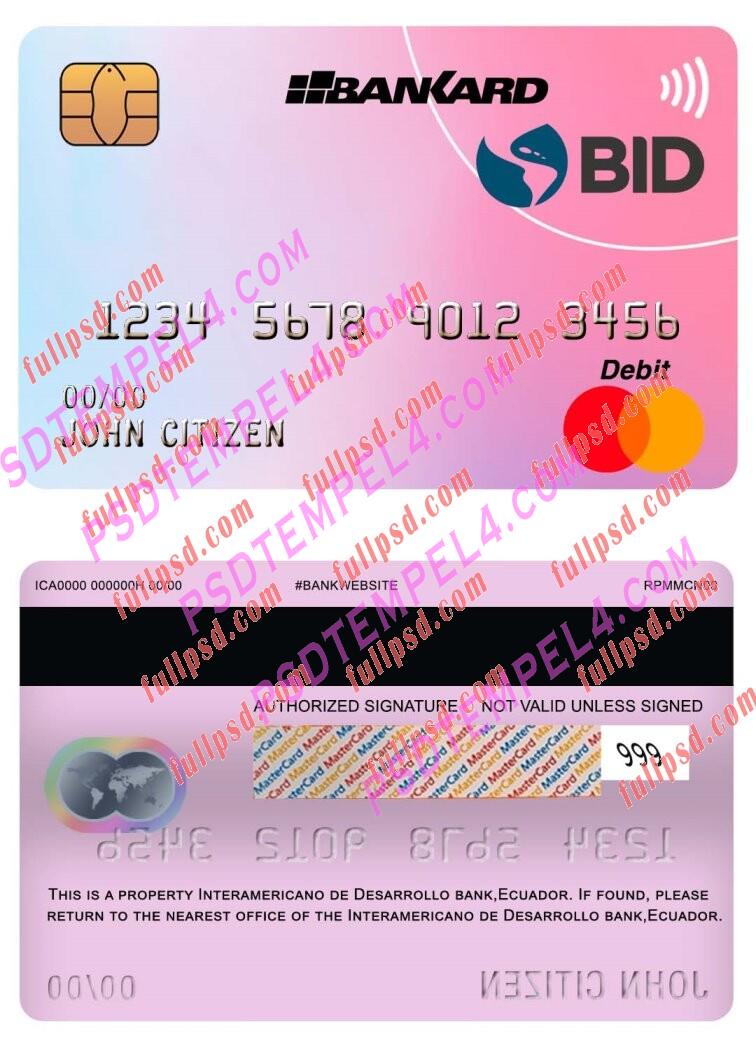 ecuador interamericano de desarrollo BID bank Mastercard PSD