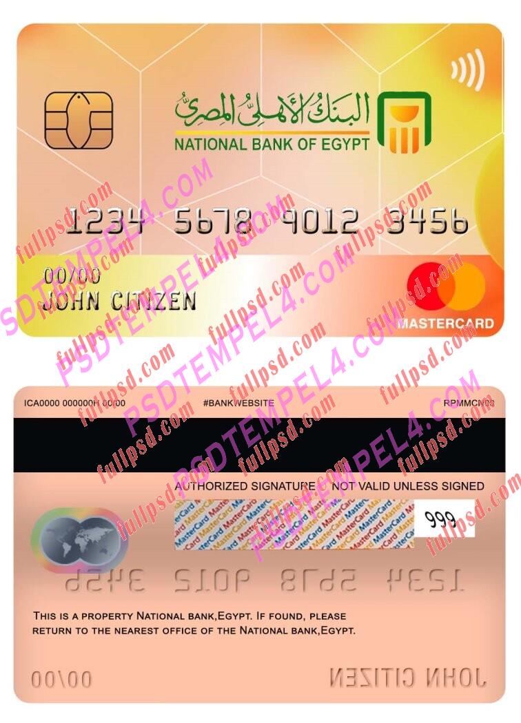 egypt national bank Mastercard PSD